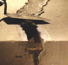 filling extra wide crack in concrete slab for repair