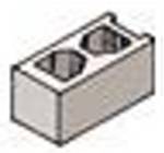 Two Core Concrete Block End