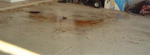 Garage floor before painting