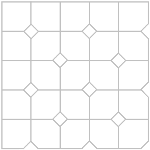 Hexed paver or concrete stone design, pattern, layout