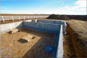 pored concrete foundation and walls