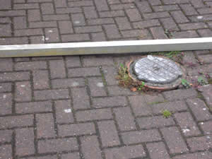 paving bricks that have settled