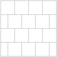 Square Bricks paver & concrete stone; design, pattern, layout