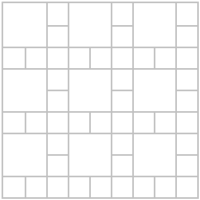 Steps paver & concrete stone; design, pattern, layout