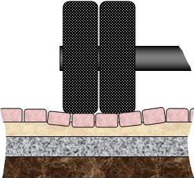 sunken paving stones from weight of truck