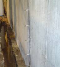 Water seepage through tie rod connections