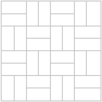 Woven Rattan paver & concrete stone; design, pattern, layout